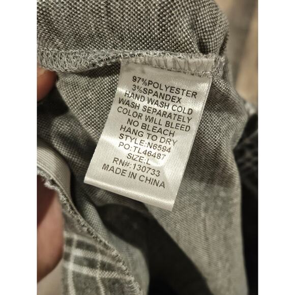 Umgee gray plaid flare pull on pants large y2k preppy - Picture 8 of 8